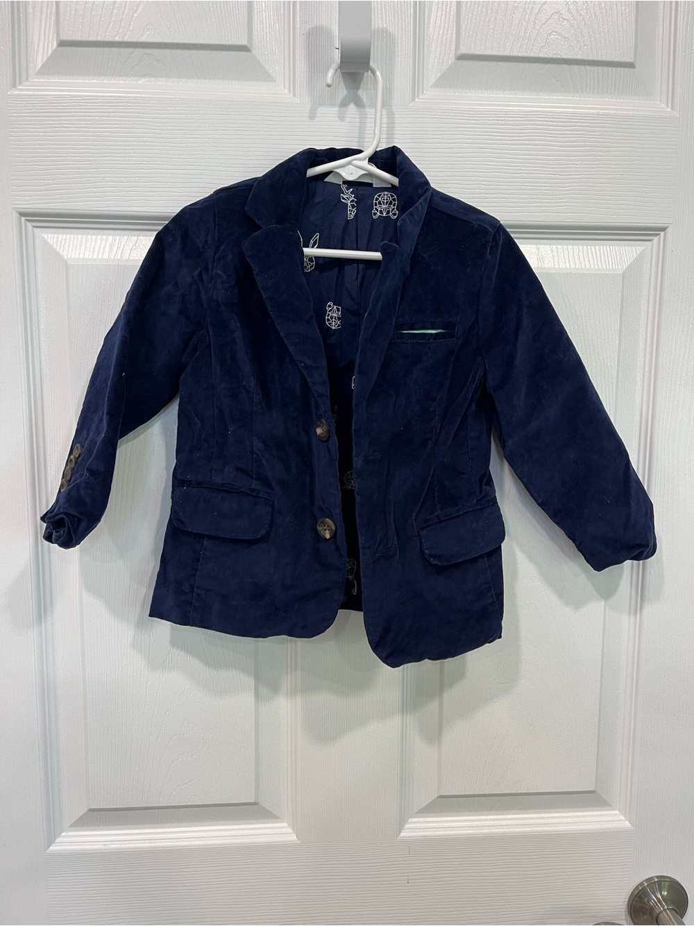 Cat & Jack Navy Blue Kids Blazer with Flap Pockets